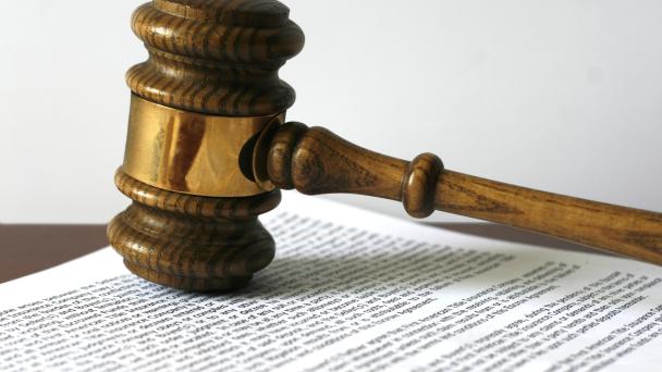 Gavel on legal document